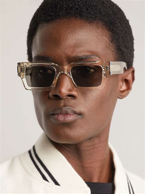 saint laurent rectangle acetate sunglasses